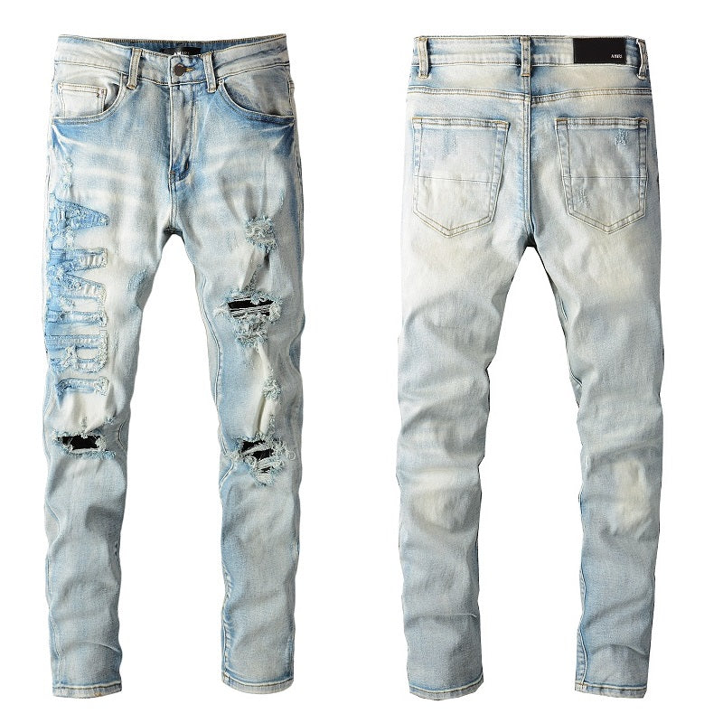 AMIRI Jeans #697 – Slim Fit Distressed Denim