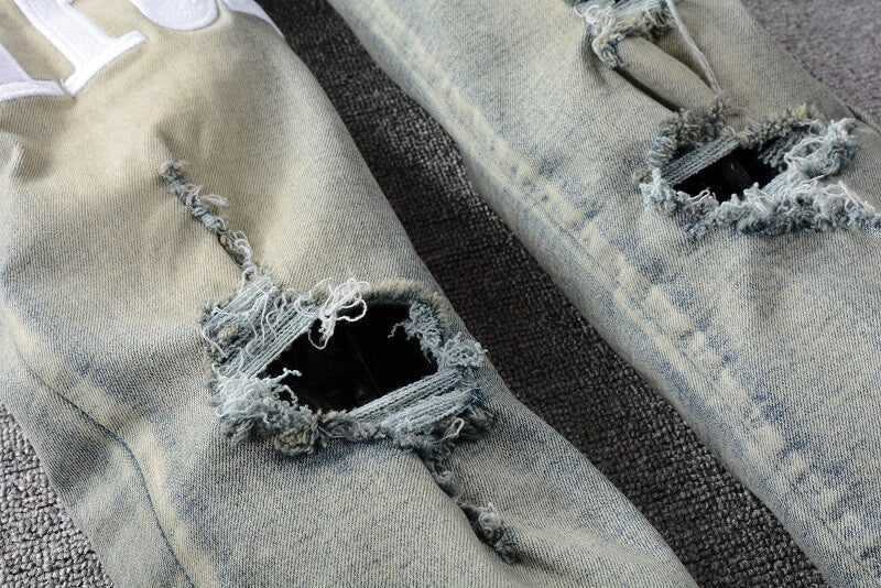 AMIRI Slim Fit Distressed Jeans #684