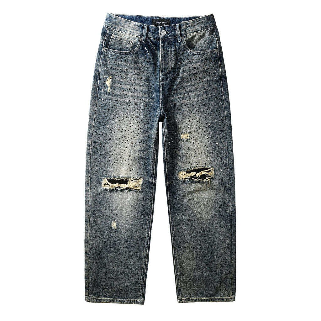 Purple Brand Crystal Diamond Jeans #9131