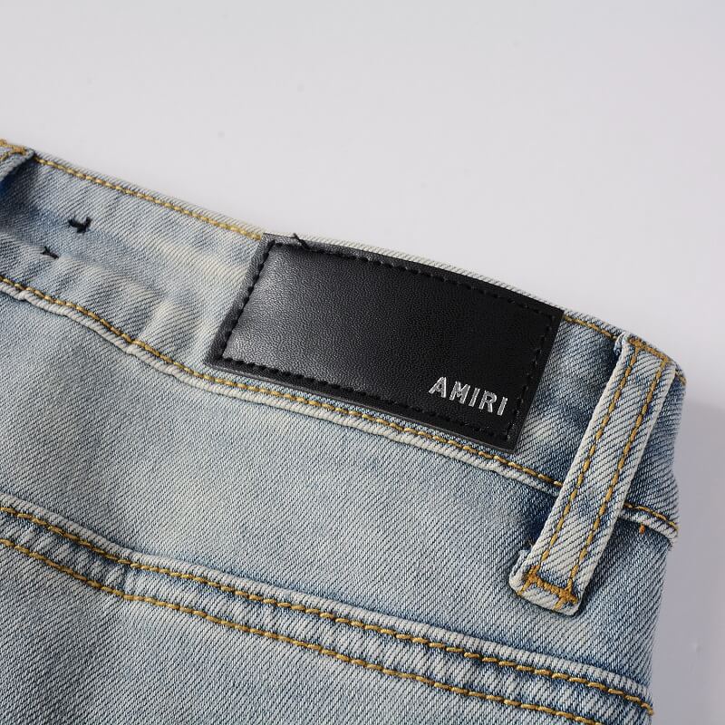AMIRI Jeans #840 – Slim Fit Distressed Denim