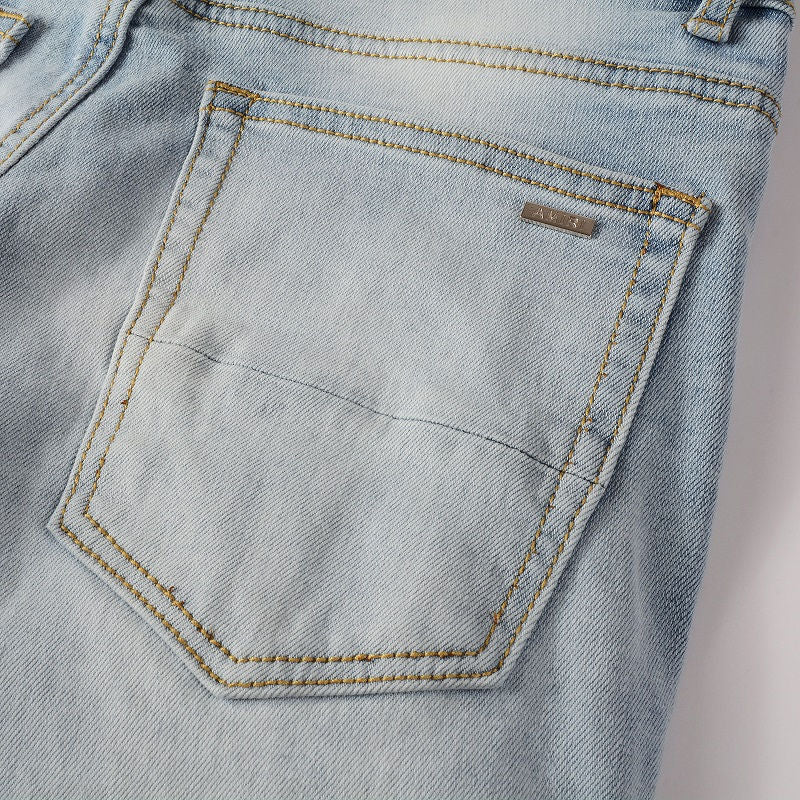 AMIRI Jeans #1307 – Slim Fit Distressed Denim