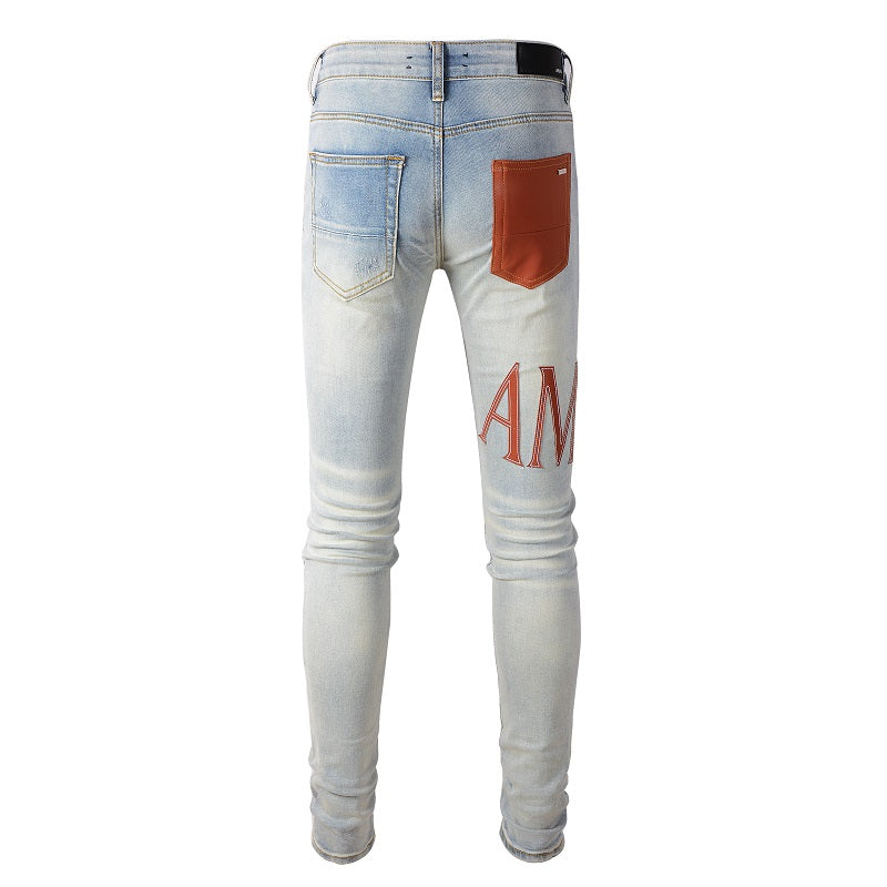 AMIRI Jeans #840 – Slim Fit Distressed Denim