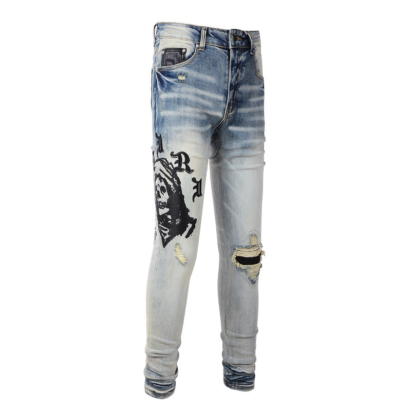 AMIRI Jeans #882 – Slim Fit Distressed Denim