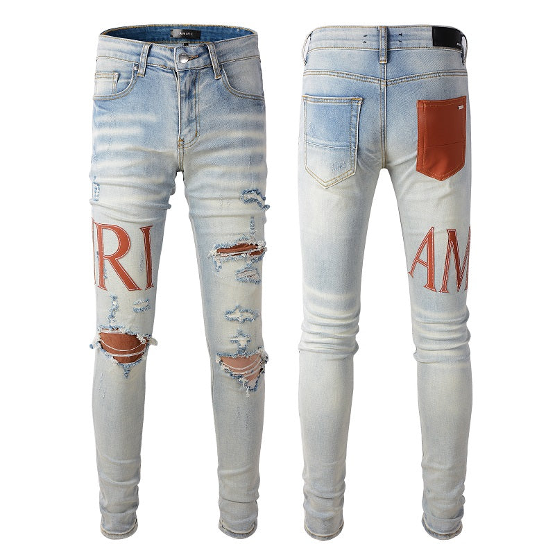 AMIRI Jeans #840 – Slim Fit Distressed Denim