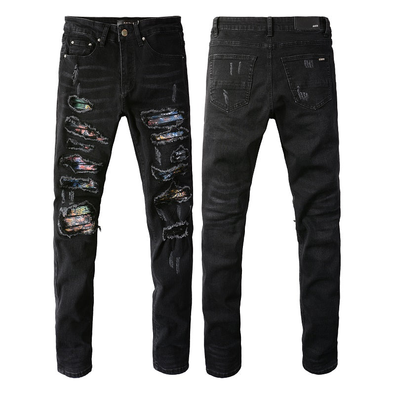 AMIRI Jeans #875 – Slim Fit Distressed Denim