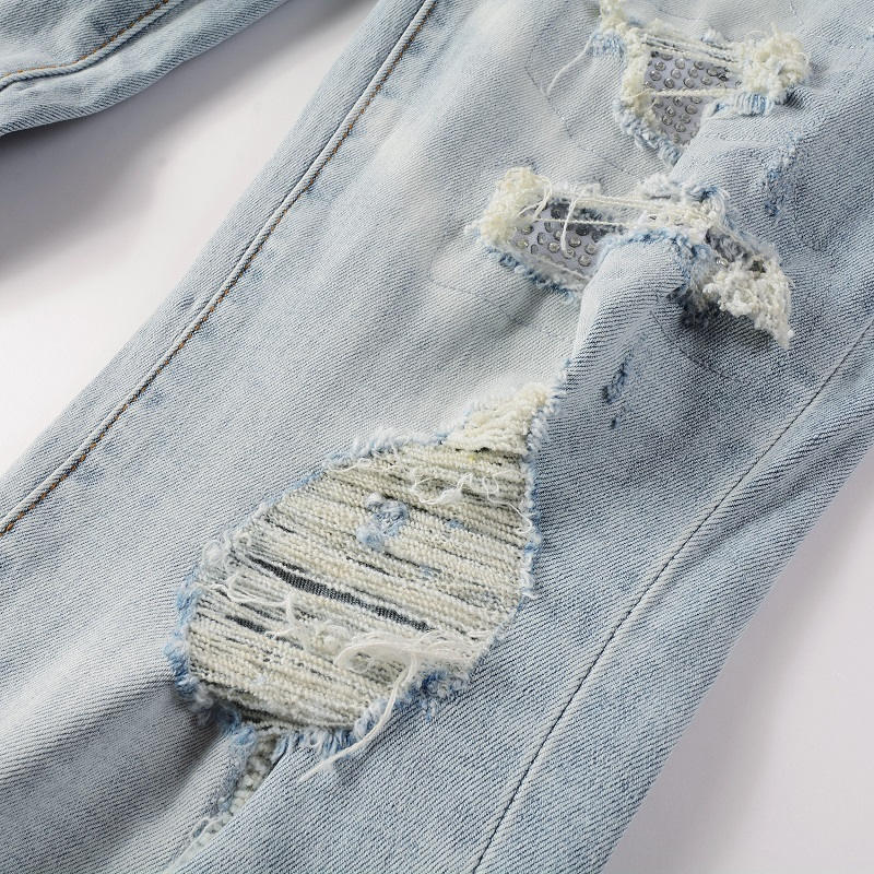 AMIRI Jeans #6808 – Slim Fit Distressed Denim