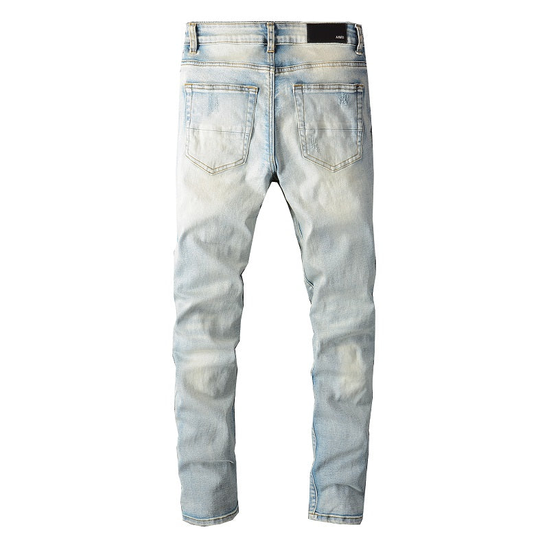 AMIRI Jeans #697 – Slim Fit Distressed Denim