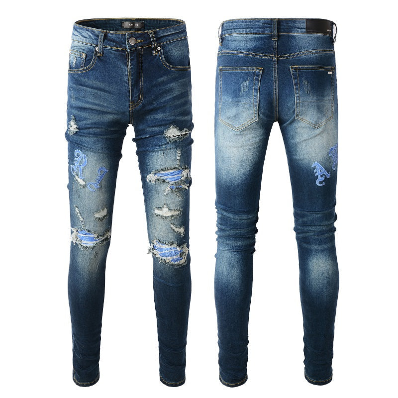 AMIRI Jeans #838 – Slim Fit Distressed Denim