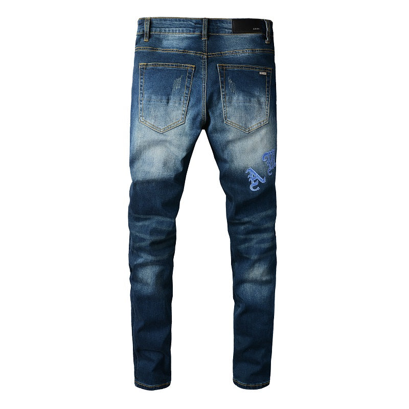 AMIRI Jeans #838 – Slim Fit Distressed Denim