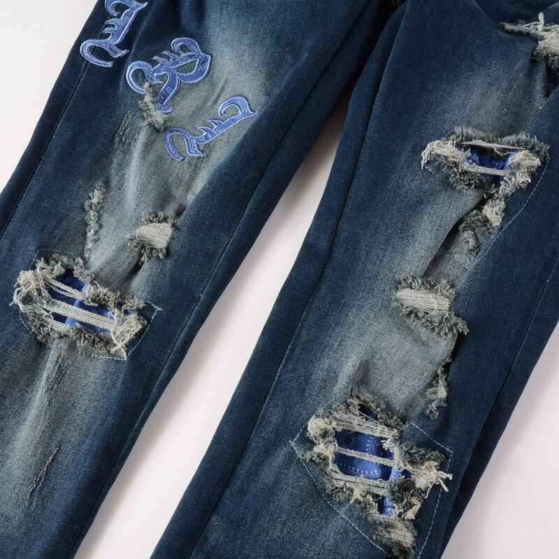 AMIRI Jeans #838 – Slim Fit Distressed Denim