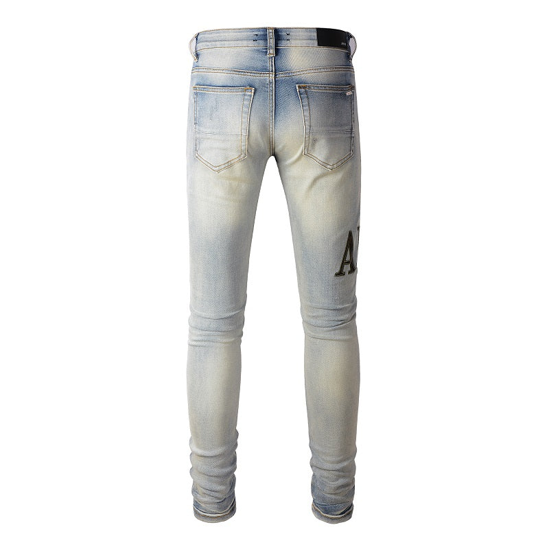 AMIRI Jeans #878 – Slim Fit Distressed Denim