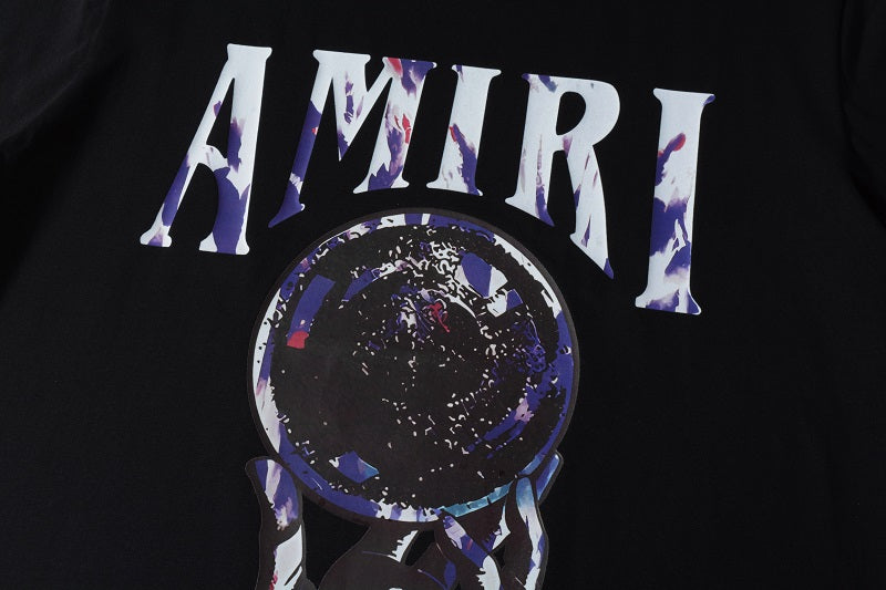 AMIRI Crystal Ball Logo-Intarsia Cashmere T-Shirt