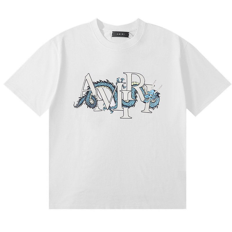 AMIRI Dragon Logo-Print Cotton Jersey T-Shirt | Black & White