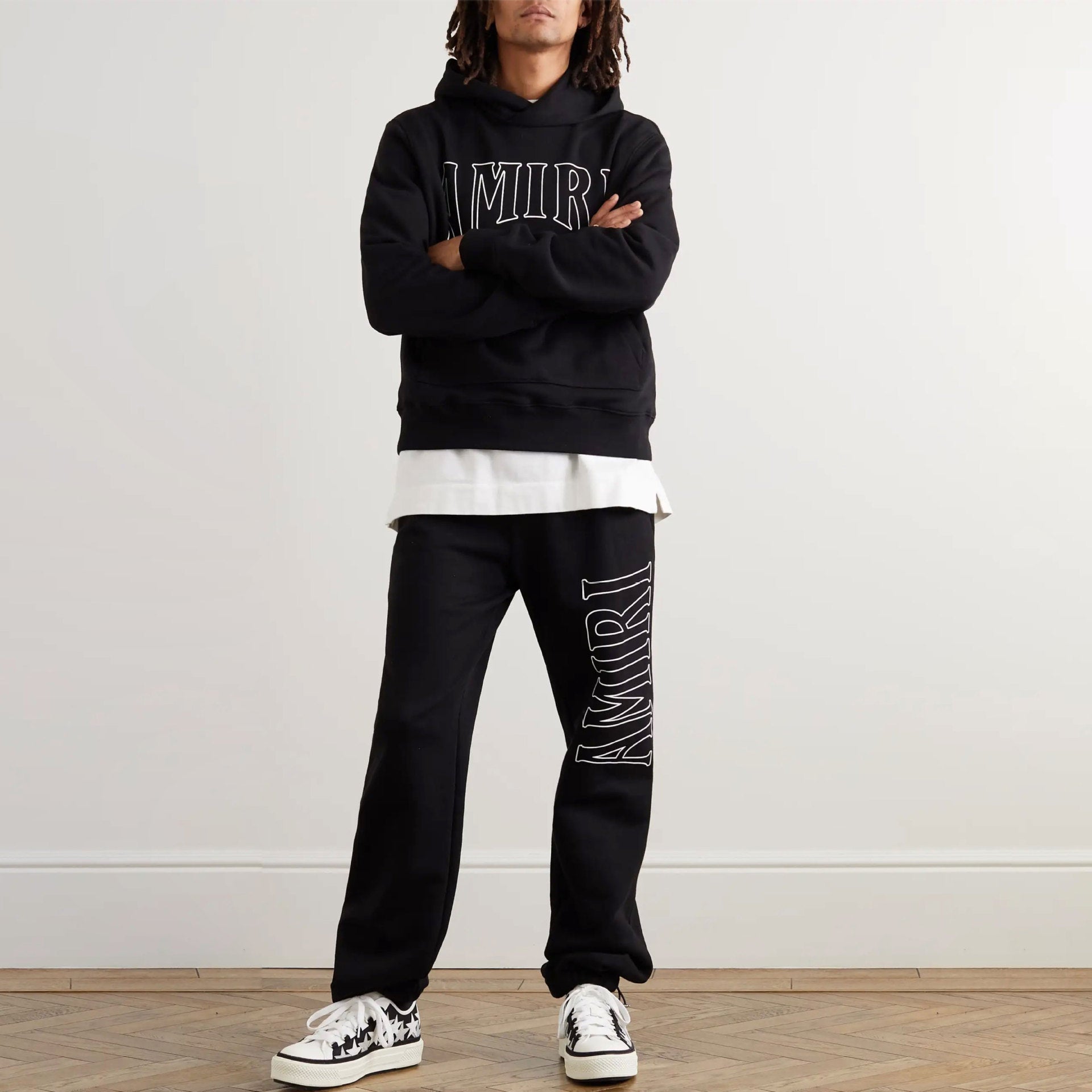 AMIRI Zoltar Logo-Print Cotton-Jersey Hoodie