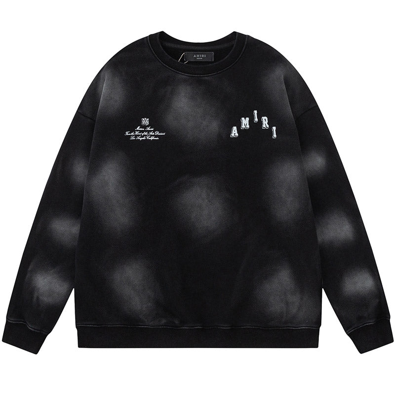 AMIRI Logo-Print Distressed Cotton Jersey Sweatshirt