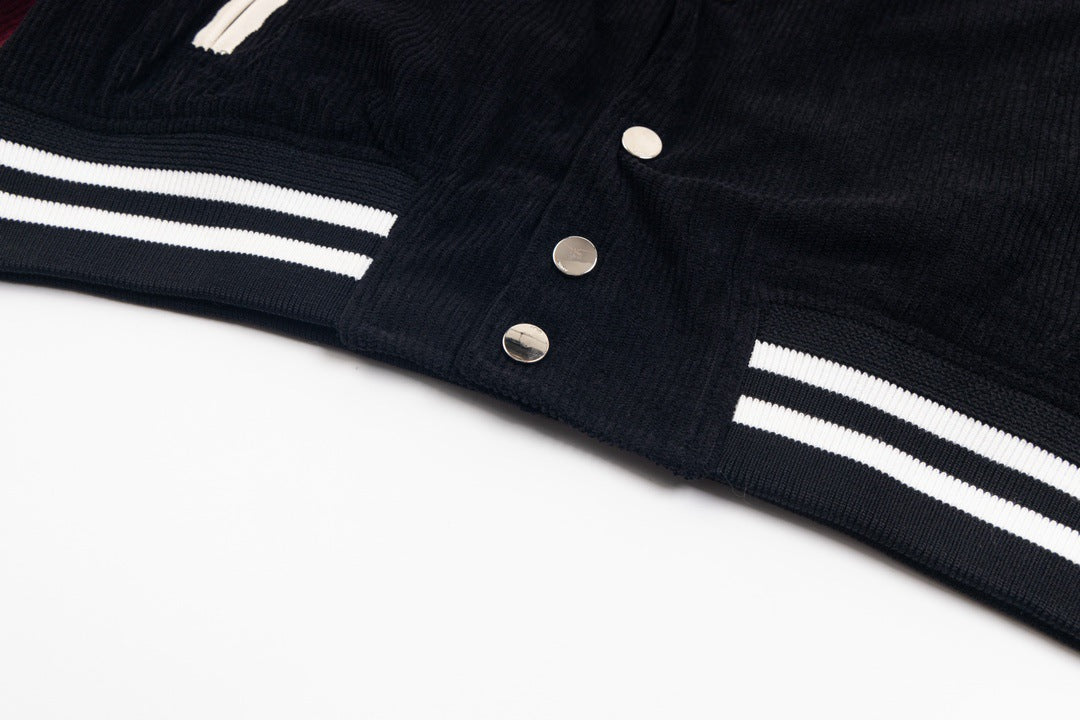 AMIRI Corduroy Bones Varsity Jacket – Black