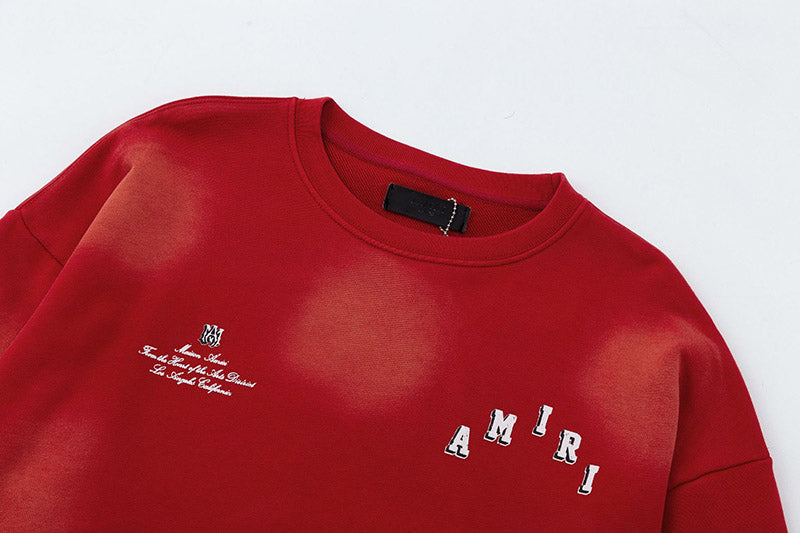 AMIRI Logo-Print Distressed Cotton Jersey Sweatshirt