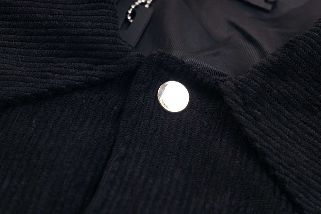 AMIRI Corduroy Bones Varsity Jacket – Black