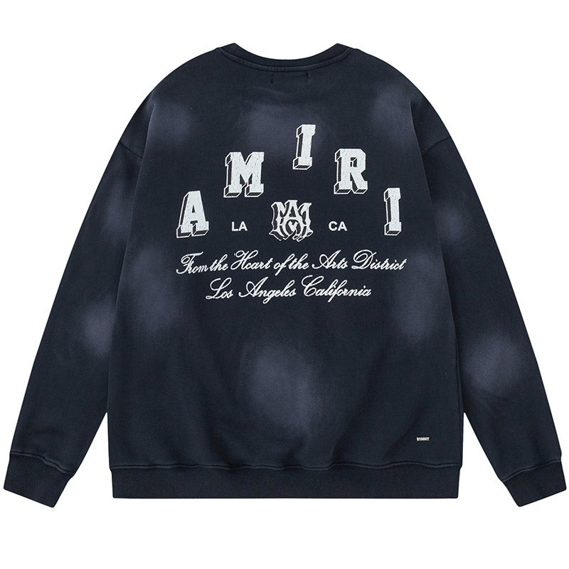 AMIRI Logo-Print Distressed Cotton Jersey Sweatshirt