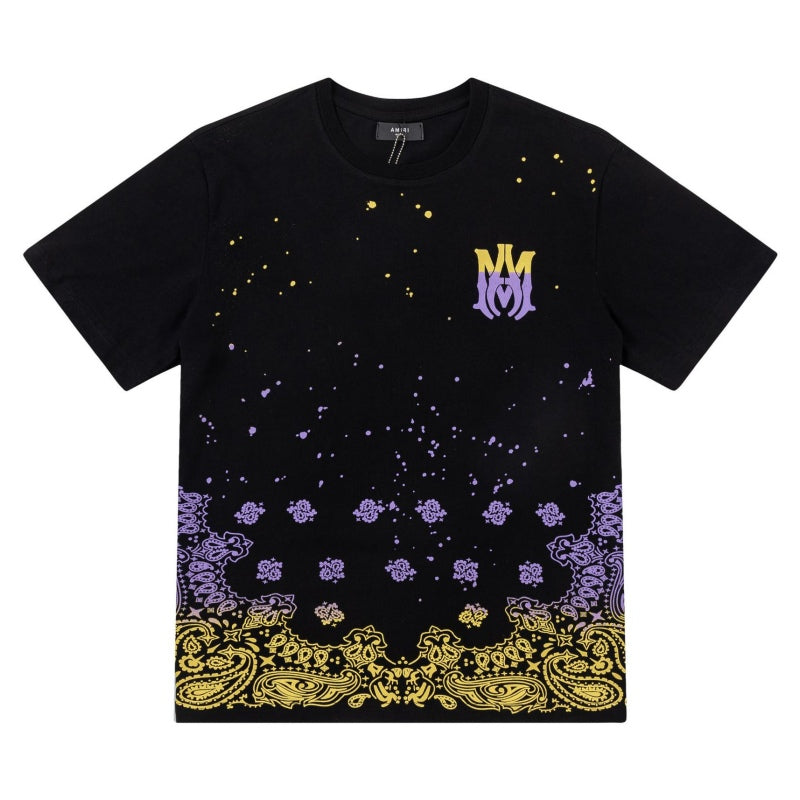 AMIRI Graphic Cotton T-Shirt in Black