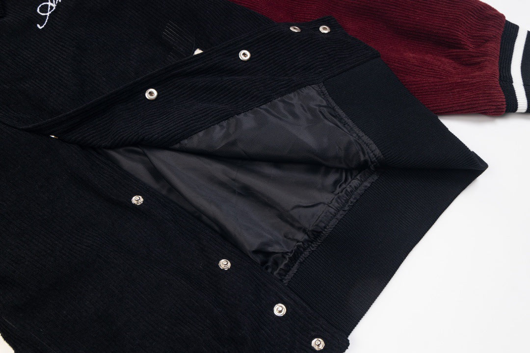 AMIRI Corduroy Bones Varsity Jacket – Black