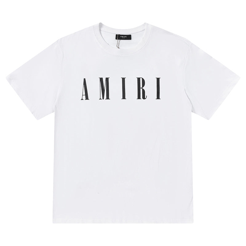 AMIRI Logo-Print Cotton Jersey T-Shirt | Black, White & Black Blue
