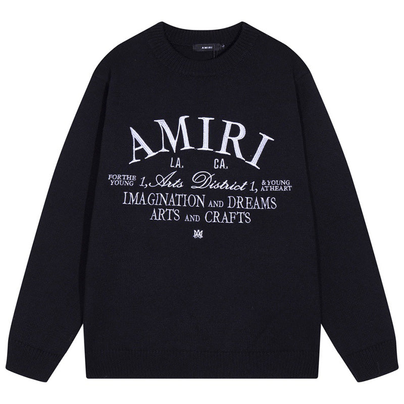 AMIRI Distressed Arts District Cotton Sweater