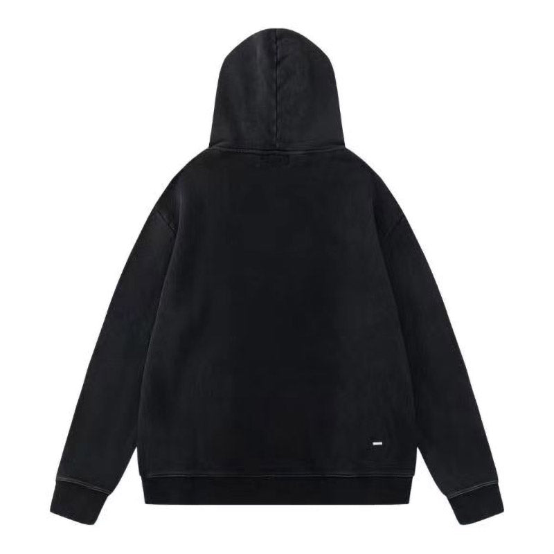 AMIRI Logo-Appliquéd Distressed Cotton-Jersey Hoodie