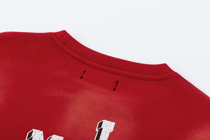 AMIRI Logo-Print Distressed Cotton Jersey Sweatshirt