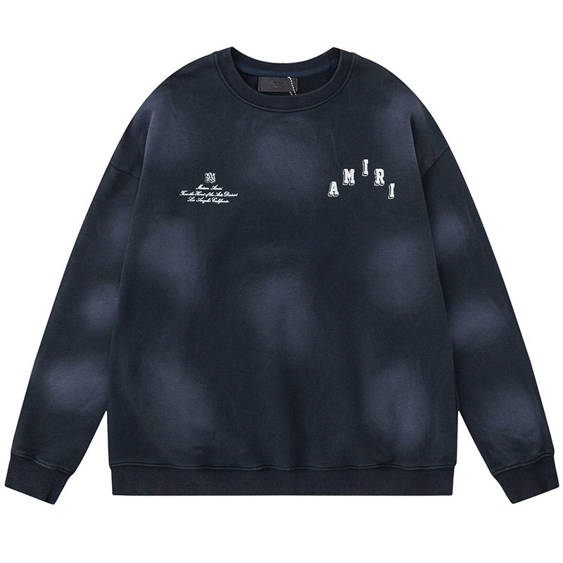 AMIRI Logo-Print Distressed Cotton Jersey Sweatshirt