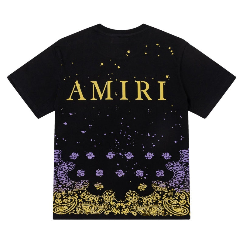 AMIRI Graphic Cotton T-Shirt in Black