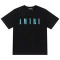 AMIRI Logo-Print Cotton Jersey T-Shirt | Black, White & Black Blue