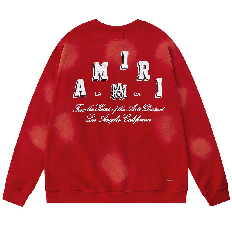 AMIRI Logo-Print Distressed Cotton Jersey Sweatshirt