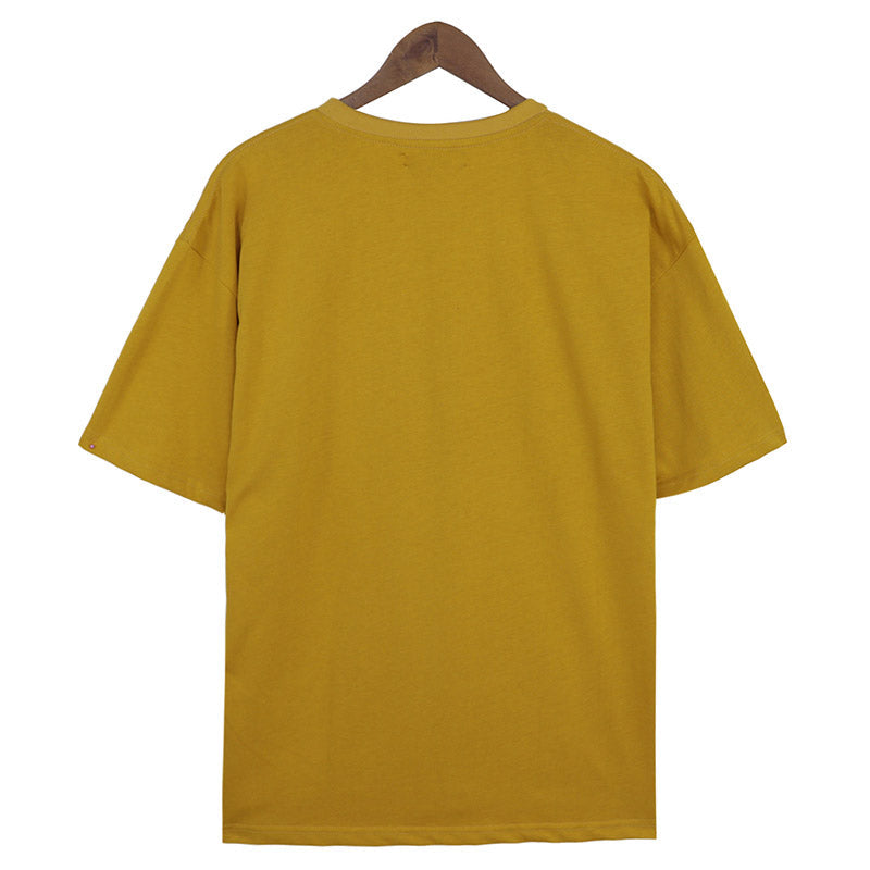 AMIRI Staggered Logo-Print Cotton Jersey T-Shirt | Black, Yellow & White