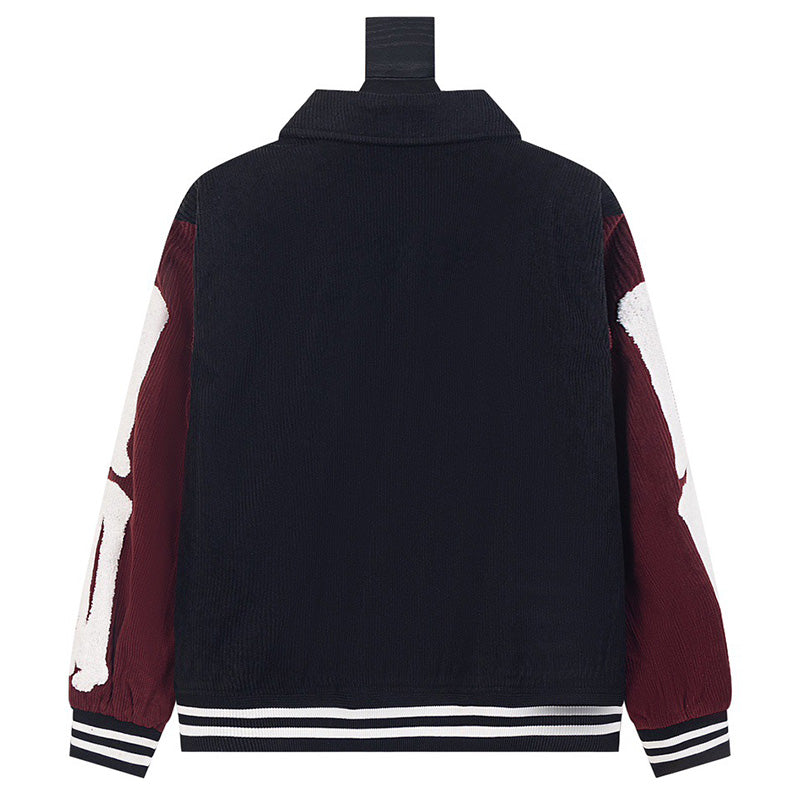 AMIRI Corduroy Bones Varsity Jacket – Black