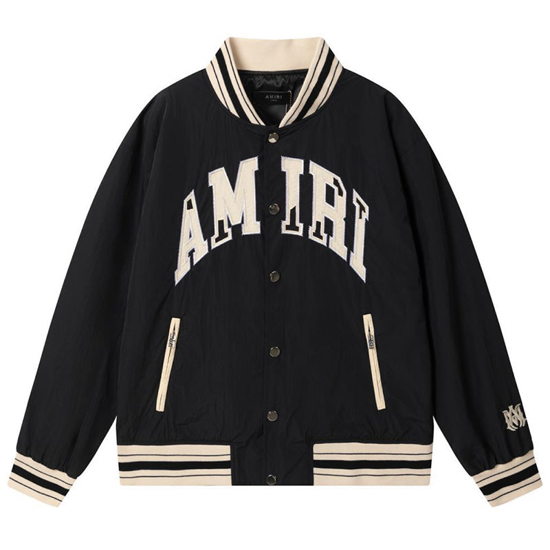 AMIRI Logo-Appliquéd Padded Shell Bomber Jacket – Orange & Black