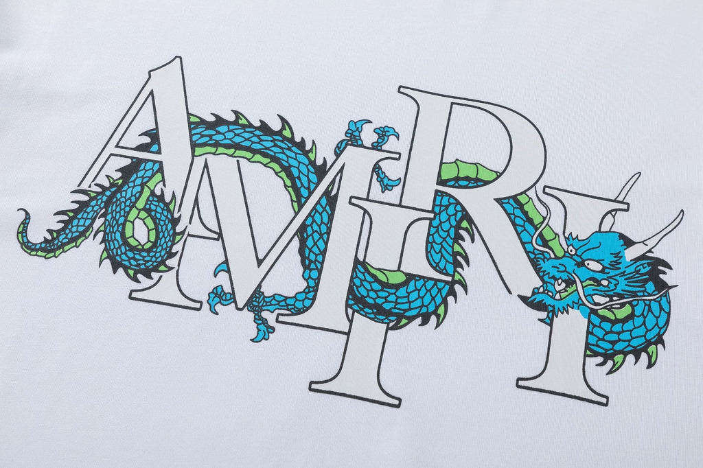AMIRI Dragon Logo-Print Cotton Jersey T-Shirt | Black & White