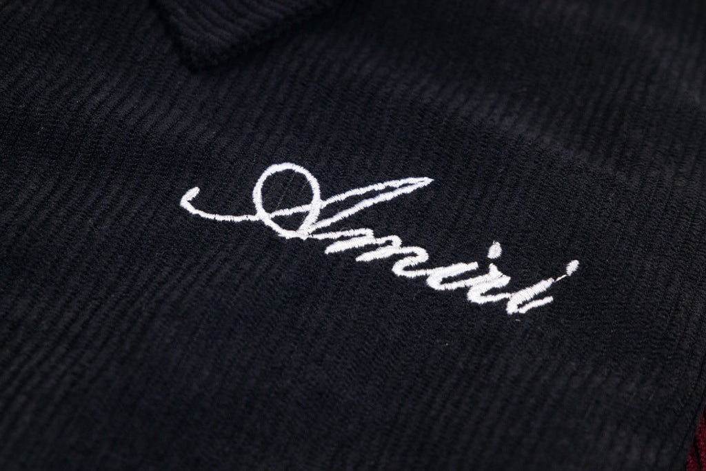 AMIRI Corduroy Bones Varsity Jacket – Black