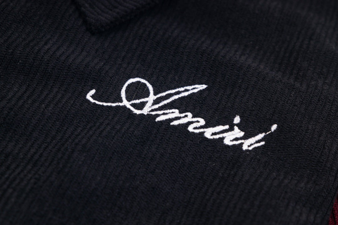 AMIRI Corduroy Bones Varsity Jacket – Black