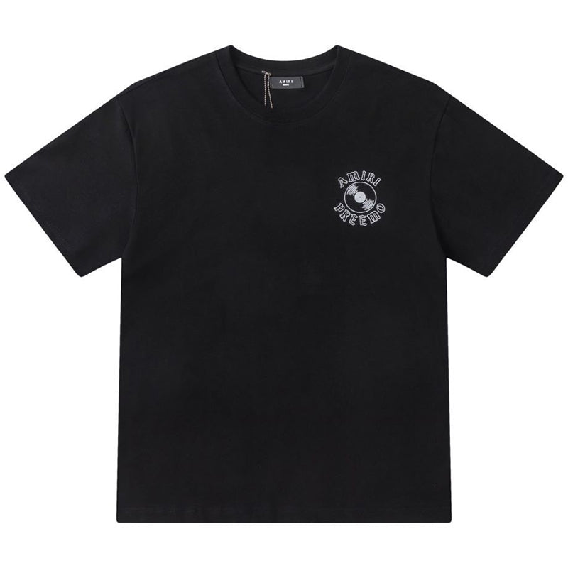 AMIRI Preemo Record Logo Print Cotton Jersey T-Shirt