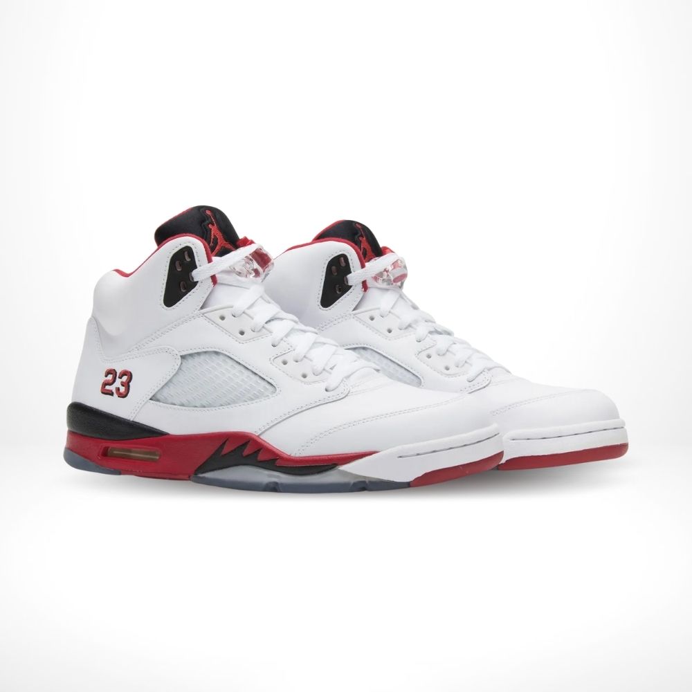 Air Jordan 5 Retro Fire Red Black Tongue