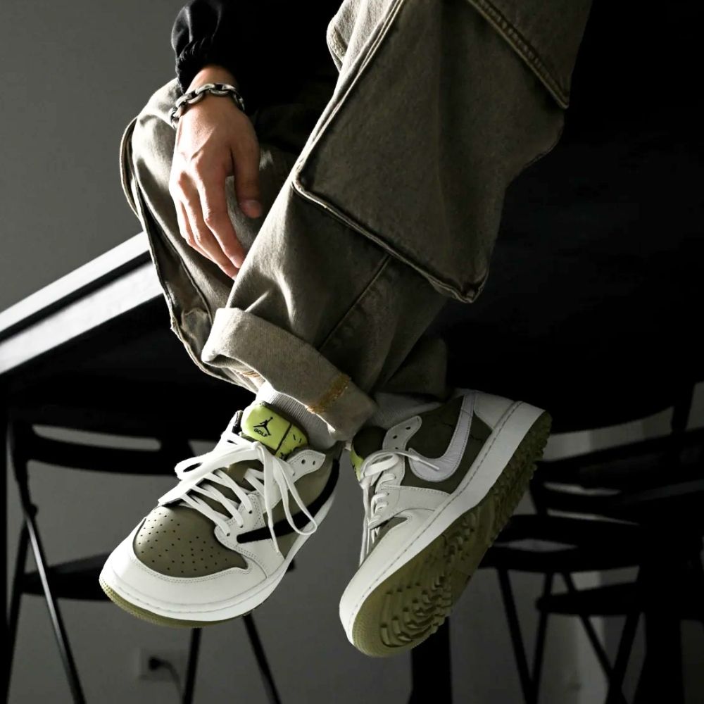 Air Jordan 1 Low Golf X Travis Scott Neutral Olive