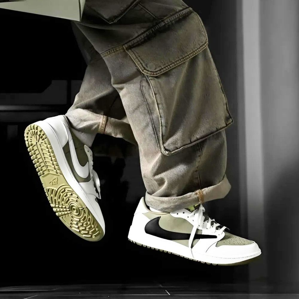 Air Jordan 1 Low Golf X Travis Scott Neutral Olive