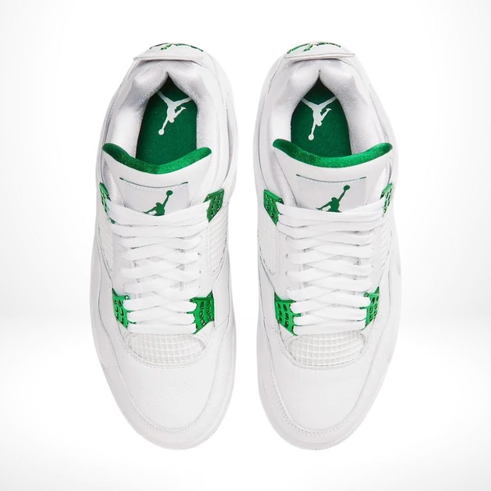 Air Jordan 4 Retro Metallic Green White