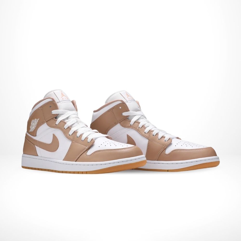 Air Jordan 1 Mid Tan Gum White
