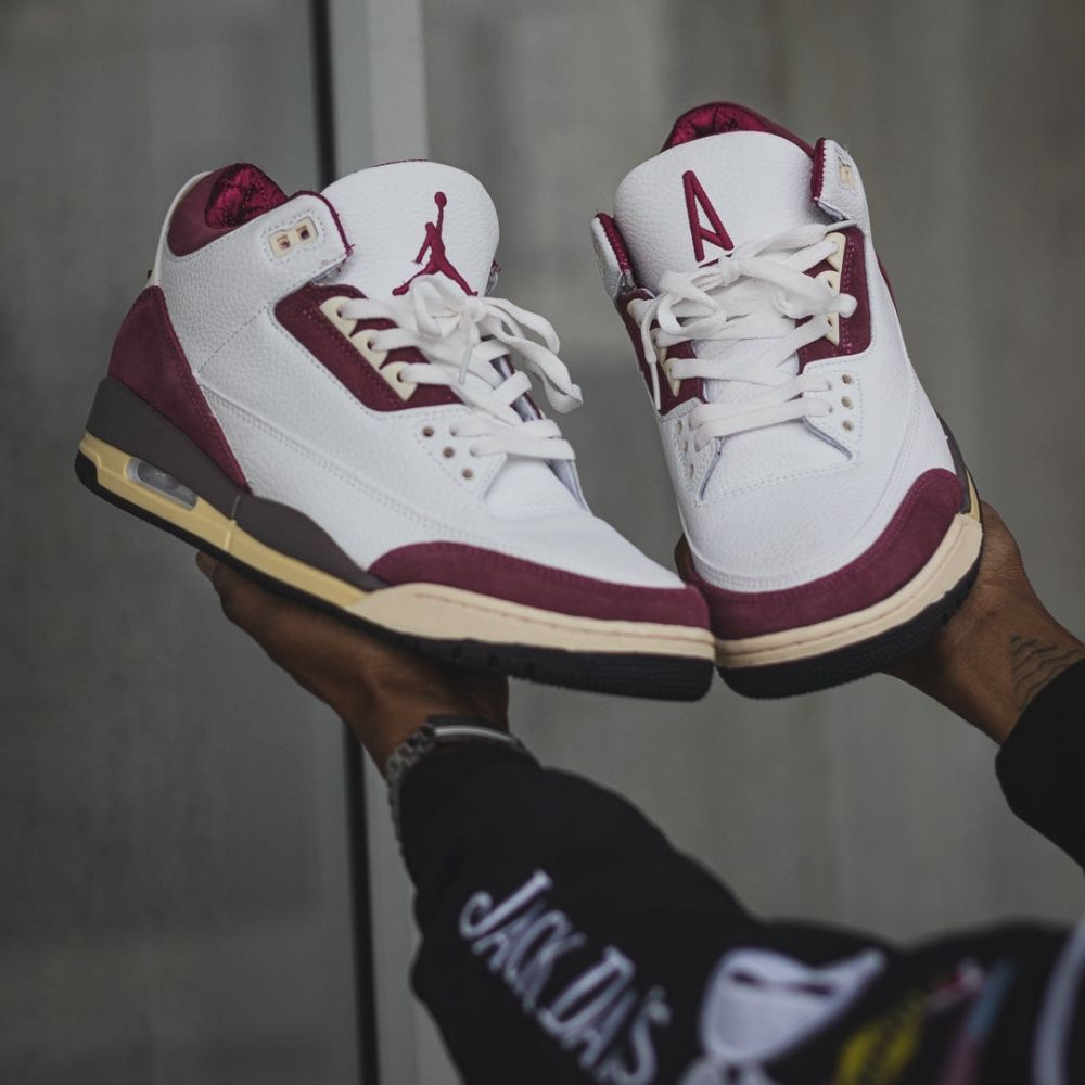 Air Jordan 3 x A Ma Maniere Burgundy Crush