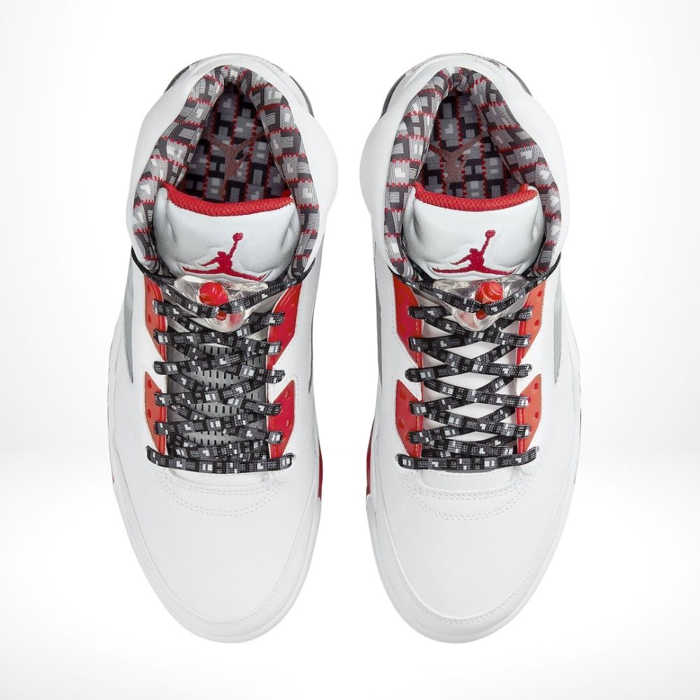 Air Jordan 5 Retro Quai 54 White University Red