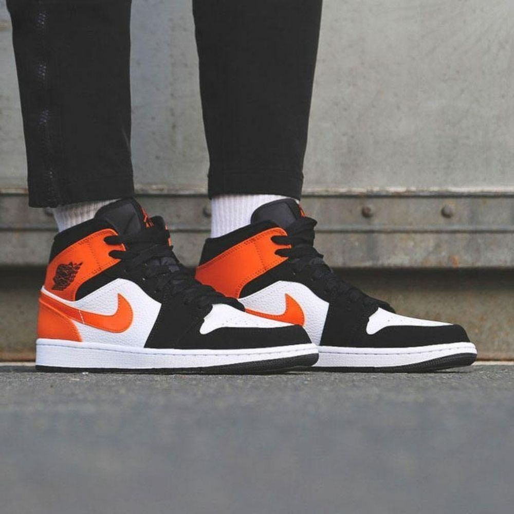 Air Jordan 1 Mid Shattered Backboard Orange Black