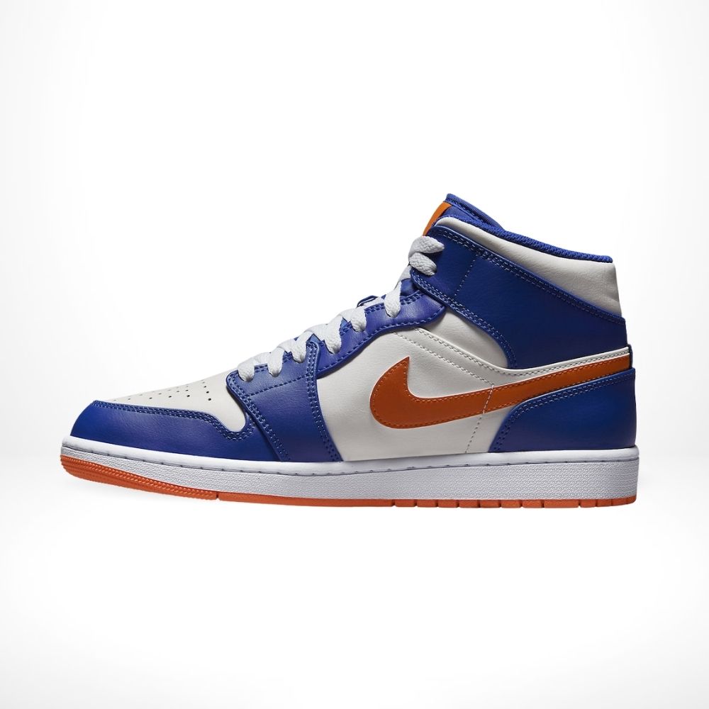 Air Jordan 1 Mid Knicks Game Royal Orange