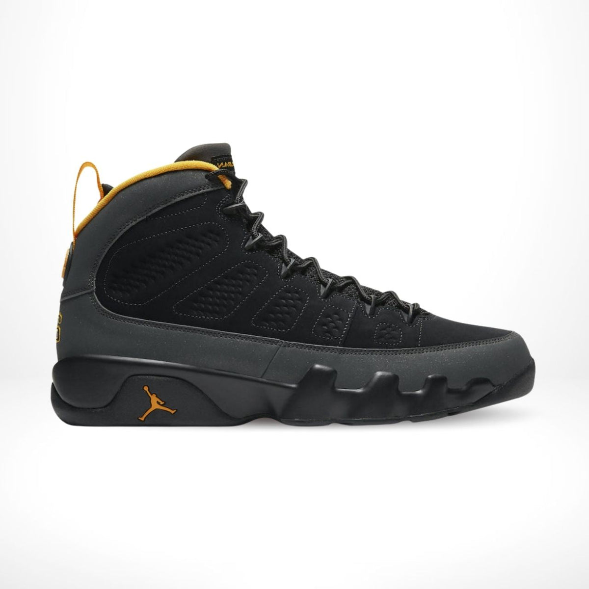 Air Jordan 9 Retro Dark Charcoal University Gold